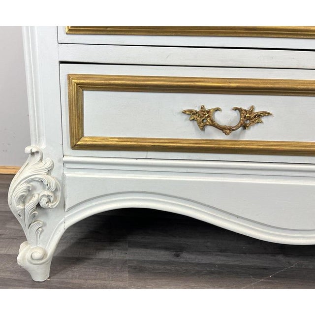 Vintage French Carved Chest of 3 Drawers For Sale - Image 4 of 17