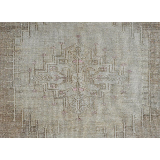 Tan Mid 20th Century Turkish Oushak Runner For Sale - Image 8 of 12