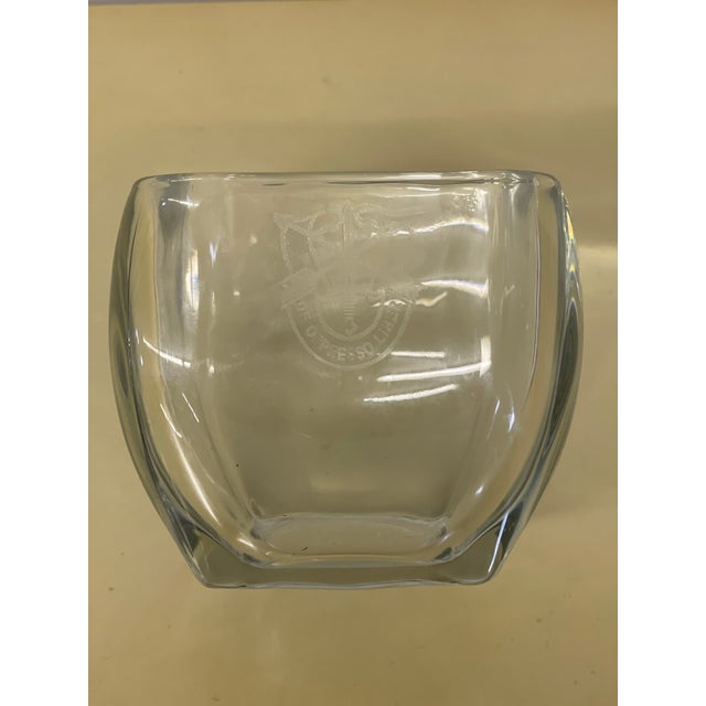 Campaign Vintage Late 20th Century Libbey Tapered Glass Square Dish For Sale - Image 3 of 5