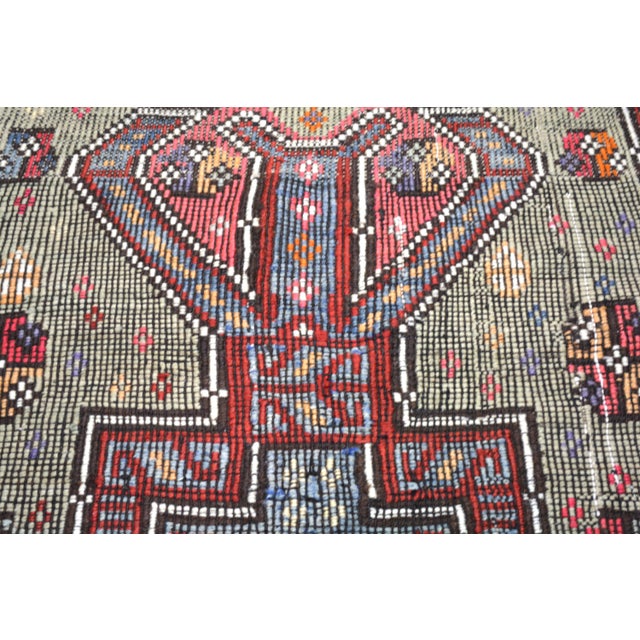 Turkish Vintage Turkish Professional Hand Knotted Kilim, 3'4x5'4 For Sale - Image 3 of 3