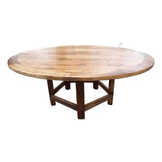Real McCoy 1800's American Chestnut Country. Tbl. Seat 8 For Sale