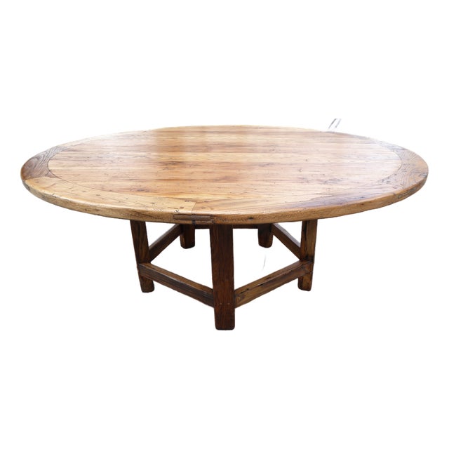 Real McCoy 1800's American Chestnut Country. Tbl. Seat 8 For Sale