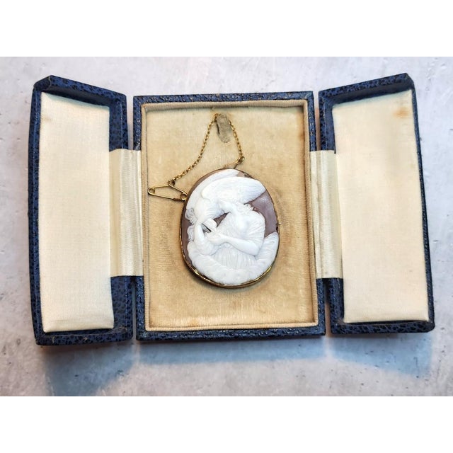 Victorian cameo depicting Hebe, the Goddess of Youth and cupbearer to the Gods. In this cameo, Hebe is depicted while...