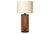 Wood 1970s Smoked Glass & Wood Table Lamp For Sale - Image 7 of 7