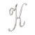 Modern Letter K Pendant Brooch Vintage Platinum Large Initial Script Estate Jewellery For Sale - Image 3 of 4