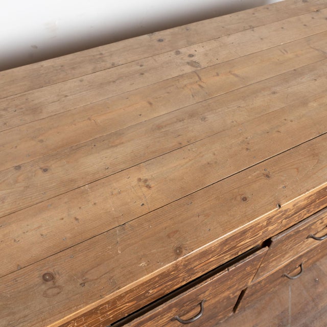Early 20th Century Hungarian Pine Apothecary Counter With Eight Drawers For Sale - Image 6 of 13