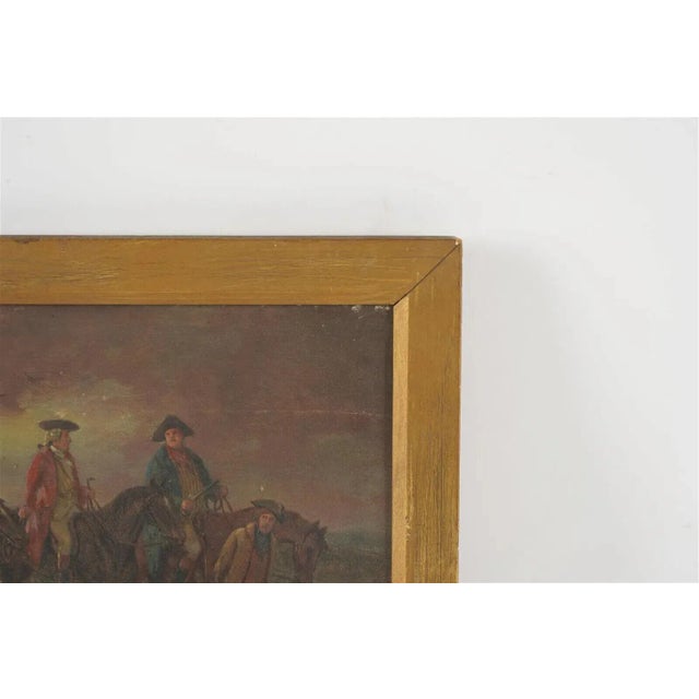 18th Century Soldiers on Horseback British School Oil on Board Framed For Sale - Image 9 of 13