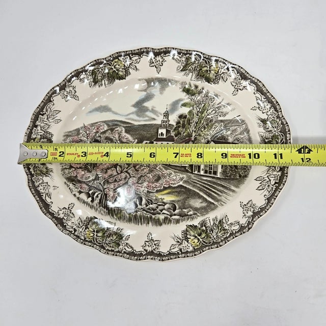 Ceramic 1990s Johnson Brothers Friendly Village English Cottage Serving Platter Made in England For Sale - Image 7 of 7