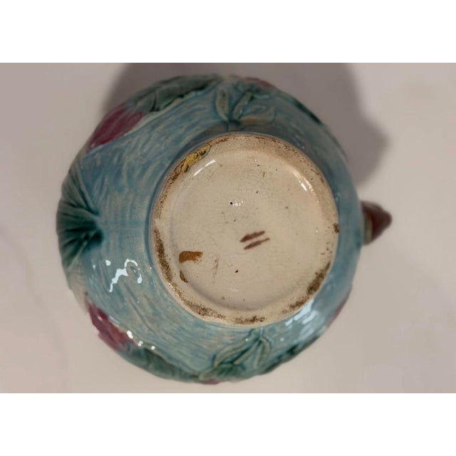 Antique 19th C. English Majolica Pond Lily & Rope Pitcher Set - Samuel Lear For Sale In Rochester - Image 6 of 10