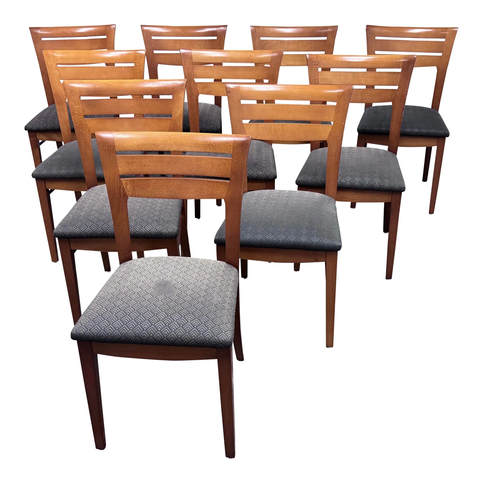 Late 20th Century Post Modern Dining Side Chairs, Set of Ten | Chairish