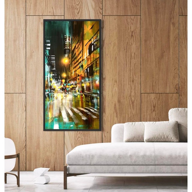 Contemporary Bianca Prettau, Kyoto Teal, 2026, Acrylics on Cotton Canvas For Sale - Image 3 of 12