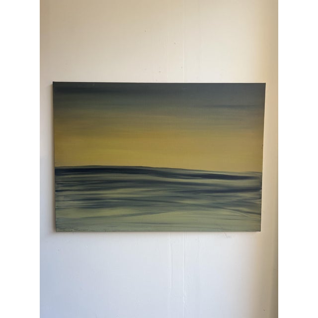 Brown ArpVerdeacqua, Serenity in Sunset, Acrylic on Canvas For Sale - Image 8 of 8