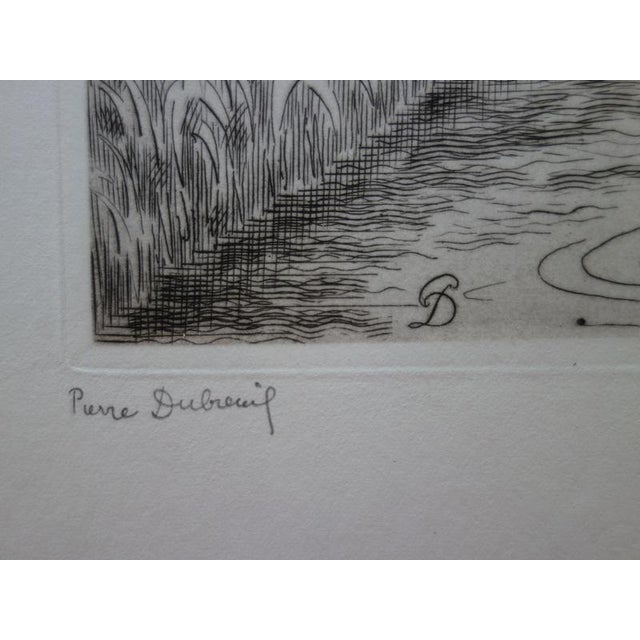 Pierre Dubreuil, Bather in a Hammock, Original Signed Engraving For Sale - Image 5 of 7