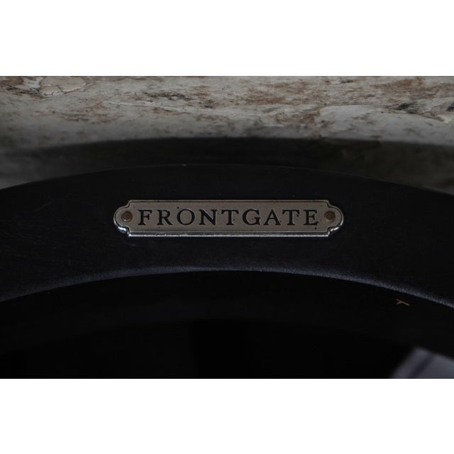 Set of 4 Frontgate Leather Counter Stools For Sale - Image 17 of 17