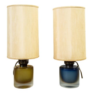 Inciso Table Lamp in Murano Glass by Paolo Venini, 1960s, Set of 2 For Sale