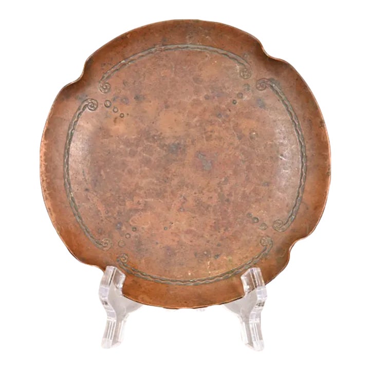 Roycroft Arts & Crafts Hammered Copper Ashtray or Catchall | Chairish