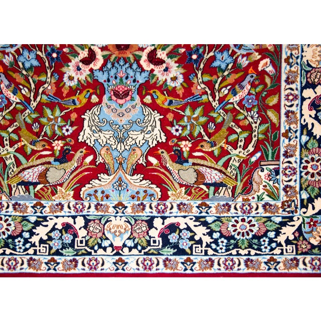 Late 20th Century Vintage Isfahan Rug For Sale - Image 5 of 15