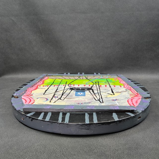 Black "Vaudeville Dreams", Quirky Folk Art Dancing Spider Painting by Jim Kopp For Sale - Image 8 of 10