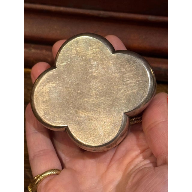 Antique Sterling Silver Floral Repousse Box For Sale - Image 9 of 10