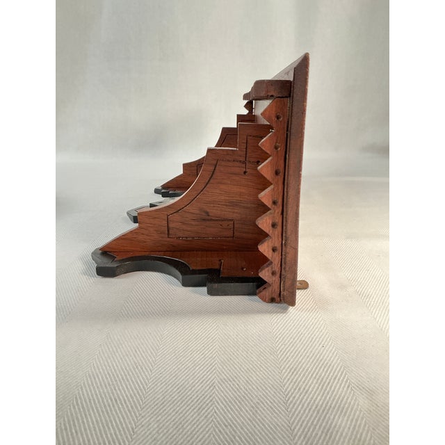 Walnut Eastlake Victorian Clock Shelf For Sale - Image 9 of 12