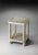 Modern Amelia 18.25 in. W Square Bone Inlay Side Table with Lower Open Shelf, Brown Bone Inlay For Sale - Image 3 of 3