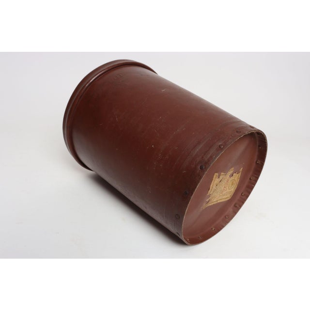 Vintage Industrial National Vulcanized Fibre Company "Vul-Cot" Waste Basket For Sale In New York - Image 6 of 16