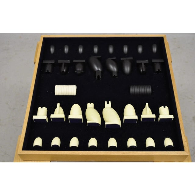 Michael Graves 1990s Michael Graves Postmodern Chess & Checkers Set Maple Wood Modern Board For Sale - Image 4 of 12