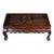Vintage Chinese Huali Rosewood Carved "Double Dragons & Longevity" Kang Table / Display Stand For Sale