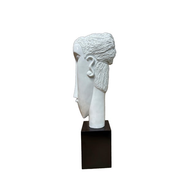 White Artistic Modern Fiber Glass Figurative Display Sculpture Art For Sale - Image 4 of 6