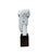 White Artistic Modern Fiber Glass Figurative Display Sculpture Art For Sale - Image 4 of 6