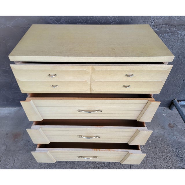 Mid-Century Modern Tall Dresser With Art Deco Influence For Sale - Image 10 of 14
