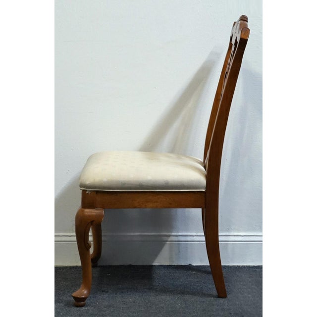 Late 20th Century Broyhill Furniture Solid Cherry Traditional Georgian Style Dining Side Chair 7940-87/86 For Sale - Image 5 of 10