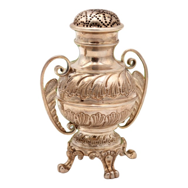 Silver Sprinkler with Reliefs and Applications For Sale