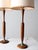Mid Century Teak Table Lamps Pair For Sale - Image 4 of 12