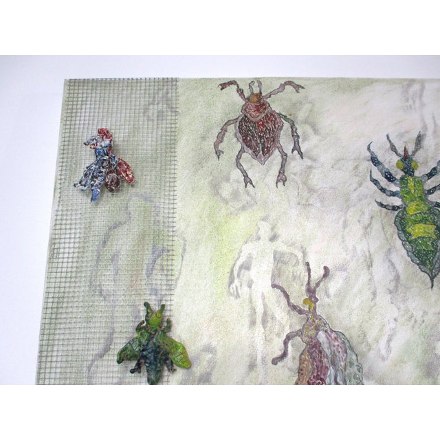 Mid Century Painting " Life of Bugs " by Rita Wasserman For Sale In Cincinnati - Image 6 of 16