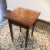Antique Square rustic walnut occasional table. Circa, early 1900. Created in Italy.