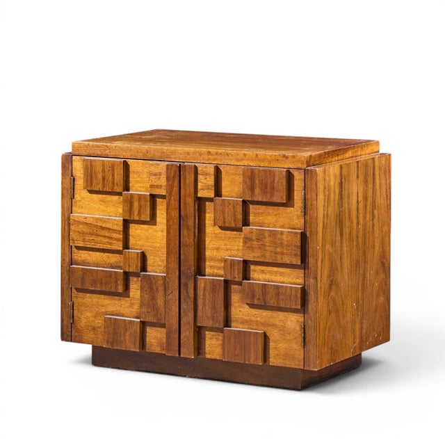 Lane Staccato Brutalist Mid Century Nightstands - Pair For Sale - Image 9 of 11