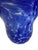 1970s Vintage Hand Blown Murano Style Cobalt Blue Handkerchief Vase For Sale - Image 5 of 13