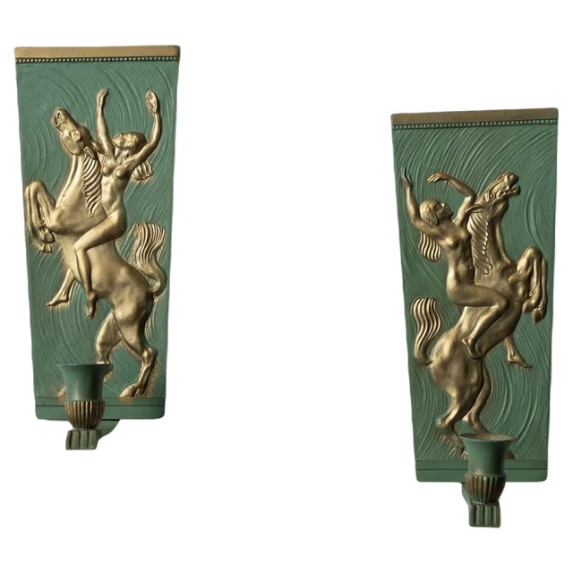 Art Deco Swedish Sconces, 1920s, Set of 2 For Sale