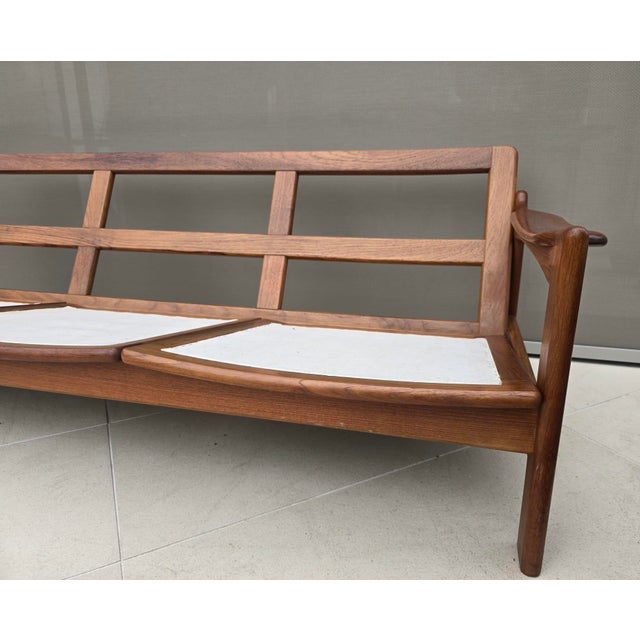 Mid-Century Modern Mid-Century Modern Danish Teak Three-Seater Sofa, 1960s For Sale - Image 3 of 6