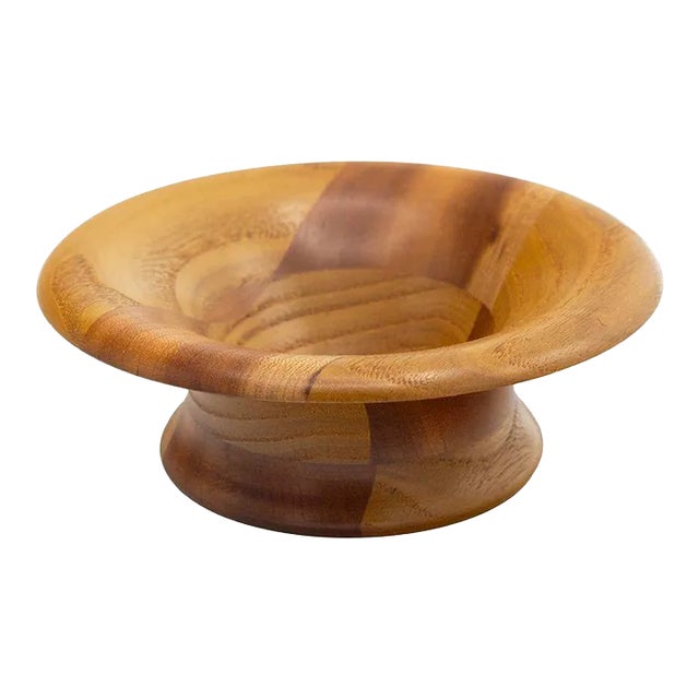 Handcrafted Turned Wooden Bowl by Franz Woodworks For Sale