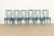 A beautiful set of six antique teal lacquered bentwood bistro chairs or dining chairs In the manner of Thonet By Jacob &...