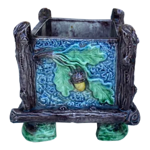 French Majolica Palissy Cache Pot Thomas Sergent