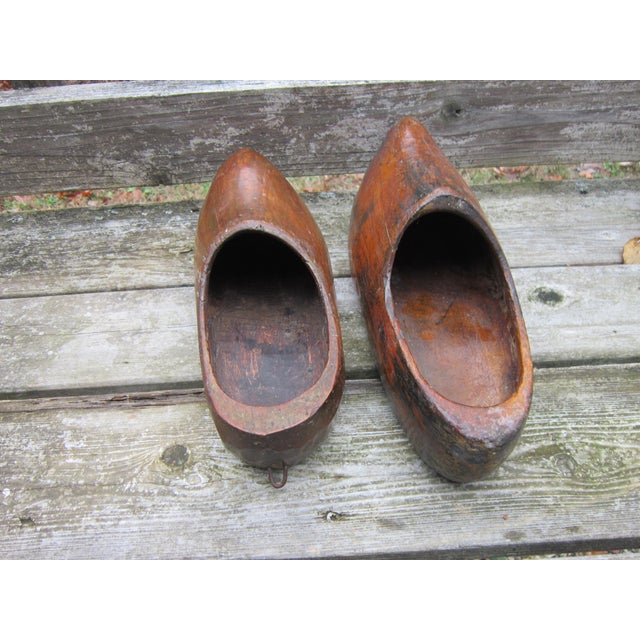 Antique Late 1800s Wooden Clogs/ Shoes, From Germany For Sale In Indianapolis - Image 6 of 11