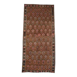 Brown Vintage Turkish Kilim Rug
