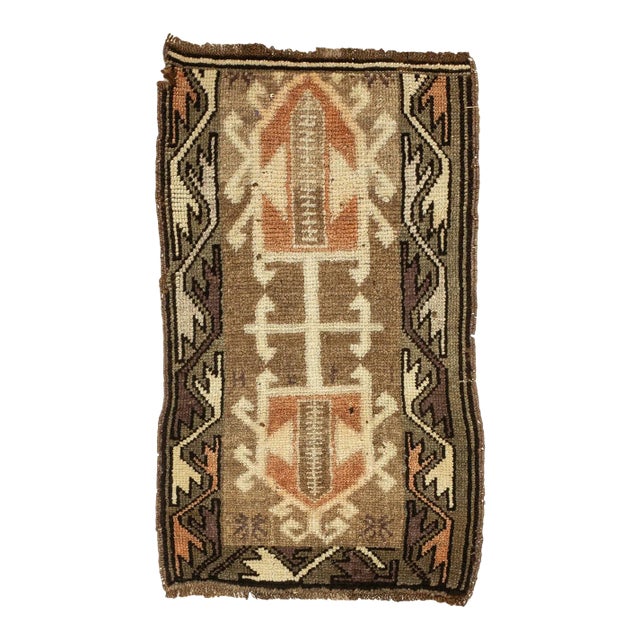 Muted Vintage Mini Rug & Door Mat For Sale