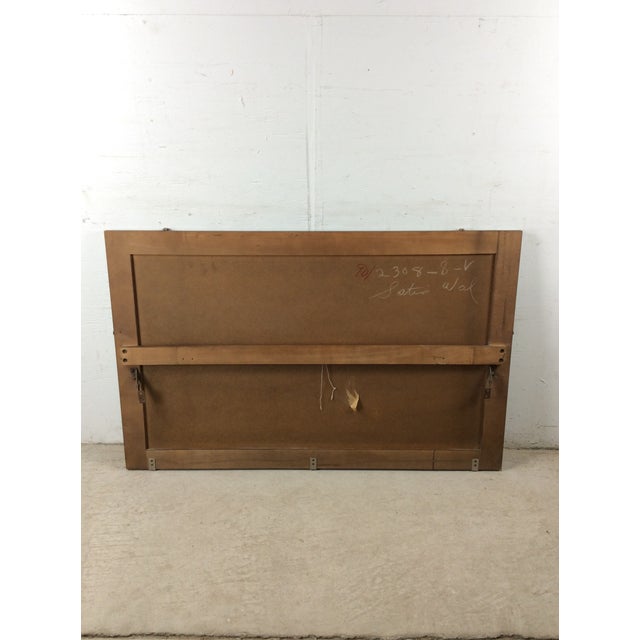 Mid Century Modern Long Rectangular Wall Mirror With Beveled Edge and Brass Accents For Sale - Image 14 of 18