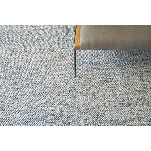 2020s Exquisite Rugs Rhodes Handmade PET Yarn Blue Rug-6'X9' For Sale - Image 5 of 7