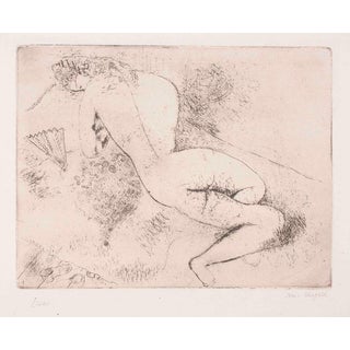 Marc Chagall, Nude with Fan Etching, 1924, Etching For Sale