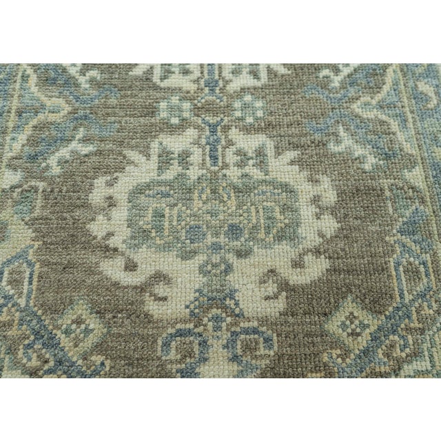 Turkish Turkish Oushak Rug 2'9" x 14' #19286 For Sale - Image 3 of 8